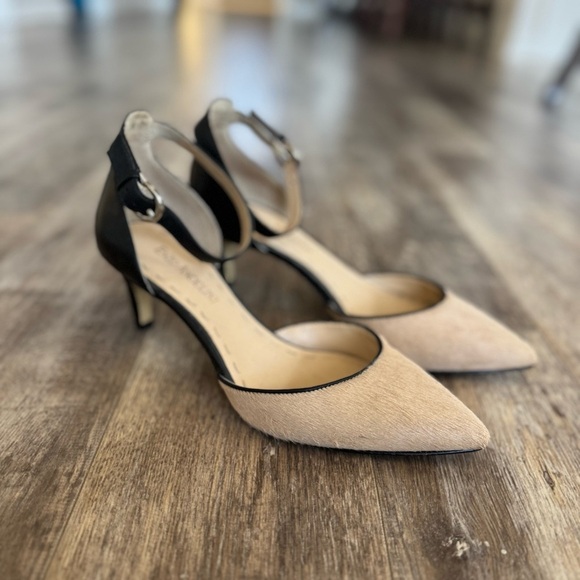 Enzo Angiolini Crystani Genuine Calf Hair Ankle Strap Pumps - Picture 6 of 8